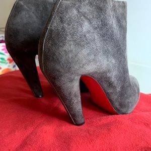 Louboutin Ankle Suede Booties